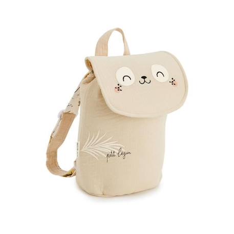 Sac à dos enfant en gaze de coton Mini Panda BEIGE 1 - vertbaudet enfant 