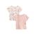 Lot de 2 t-shirts bébé manches courtes Petit Safari ROSE 1 - vertbaudet enfant 