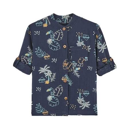 Chemise bébé garçon en gaze de coton Athi BLEU 3 - vertbaudet enfant 