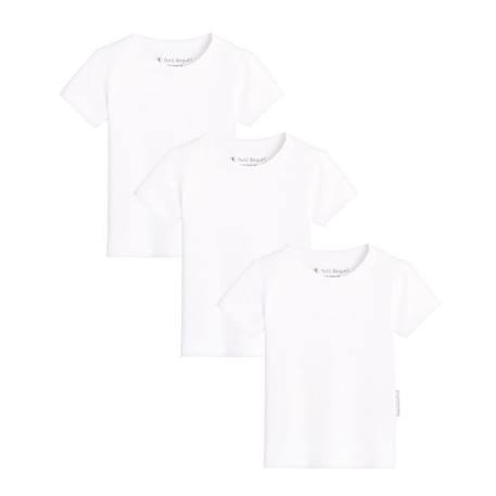 Fille-T-shirt, sous-pull-Lot de 3 maillots de corps manches courtes en coton