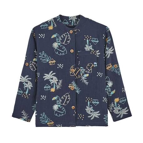 Chemise bébé garçon en gaze de coton Athi BLEU 1 - vertbaudet enfant 