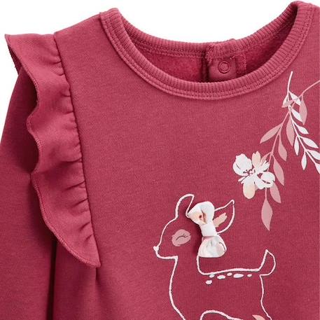 Ensemble sweat et pantalon en molleton bébé fille Oma Biche ROSE 4 - vertbaudet enfant 