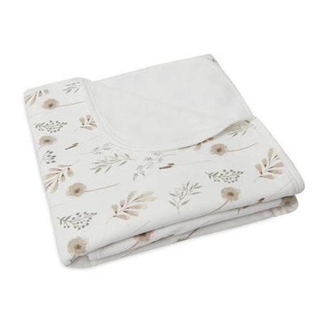 Couverture Berceau Jersey Fleurs sauvages - 75 x 100 - Jollein - Bébé - Promenade BLANC 1 - vertbaudet enfant 