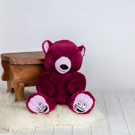 Peluche des émotions Ours Foufou - Grand VIOLET 2 - vertbaudet enfant 