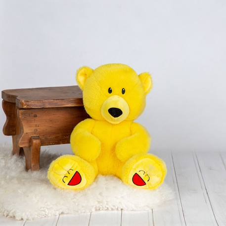 Peluche des émotions Ours Joyeux - Grand JAUNE 2 - vertbaudet enfant 