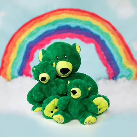 Peluche des émotions Ours Inquiet - Grand VERT 3 - vertbaudet enfant 