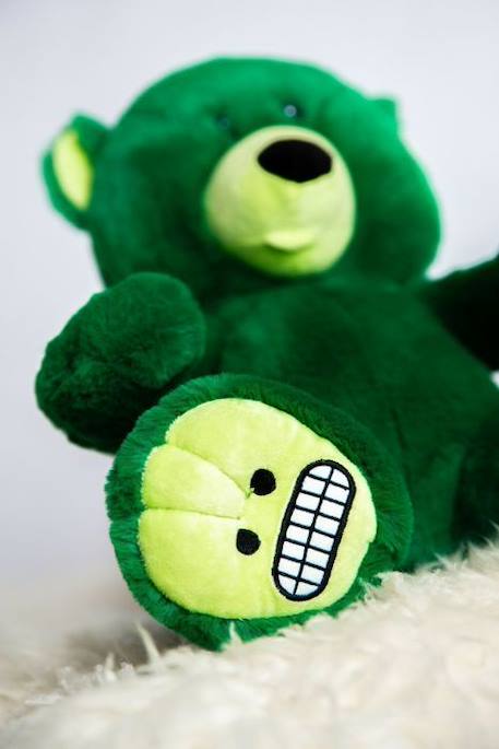 Peluche des émotions Ours Inquiet - Grand VERT 4 - vertbaudet enfant 