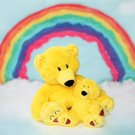 Peluche des émotions Ours Joyeux - Grand JAUNE 3 - vertbaudet enfant 