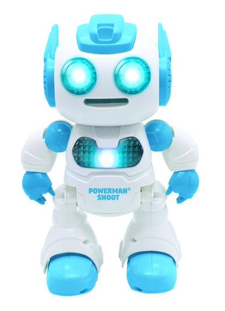Powerman® Shoot Robot Programmable avec Dance, Musique, démo – Télécommande et disques en mousse inclus. BLANC 2 - vertbaudet enfant 