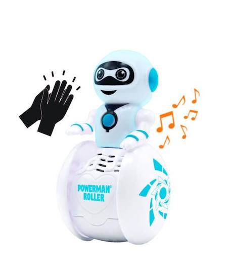 POWERMAN® Roller – One-wheel perfect balanced robot with light and sound effects. BLANC 4 - vertbaudet enfant 