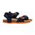 Sandale Cuir Geox Ghita - Navy-Orange sombre JAUNE 3 - vertbaudet enfant 