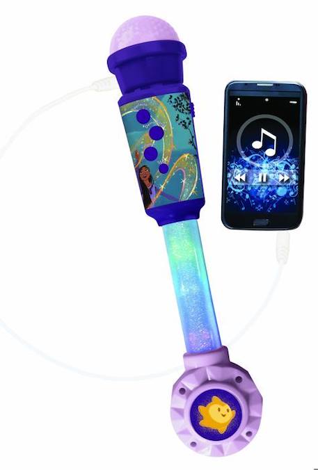 Microphone Wish avec tube lumineux, enceinte (entrée auxiliaire), mélodies et effets sonores MULTICOLORE 2 - vertbaudet enfant 