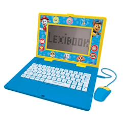 Jouet-Jeux éducatifs-Jeux éléctroniques-Ordinateur portable parlant éducatif bilingue La Pat Patrouille avec 170 activités (85 dans chaque langue) grand écran de 6.7” en an