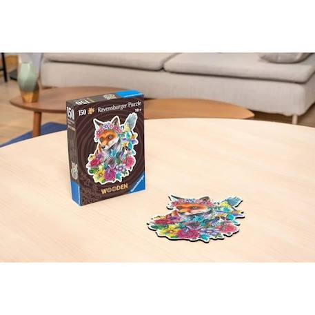 Puzzle en bois Renard coloré 150 pièces robustes et naturelles dont 15 figurines en bois (whimsies), Qualité premium - Pour enfants MARRON 6 - vertbaudet enfant 