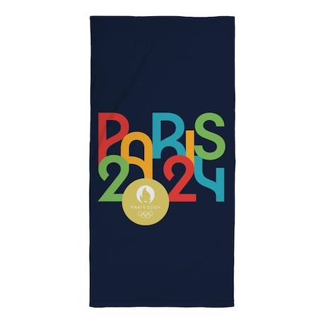 Drap de plage imprimé 100% coton PARIS 2024 JO OLY ARCHES, Taille : 75x150 cm BLEU 1 - vertbaudet enfant 