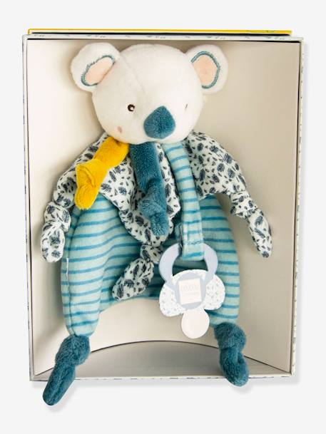 Yoca le koala doudou attache-sucette - DOUDOU ET COMPAGNIE bleu 2 - vertbaudet enfant 