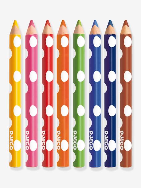 8 crayons de couleurs pour les petits - DJECO multicolore 2 - vertbaudet enfant 
