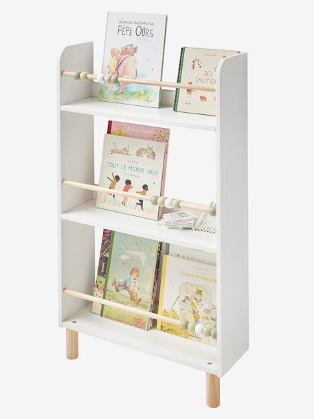 Bibliothèque - présentoir pour livres LIGNE BOULIER blanc 2 - vertbaudet enfant 