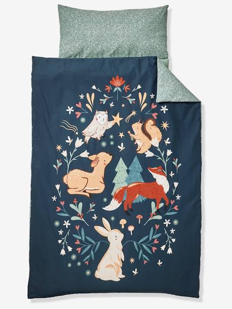 Couchage de sieste maternelle personnalisable MINILI BROCÉLIANDE bleu nuit 1 - vertbaudet enfant 