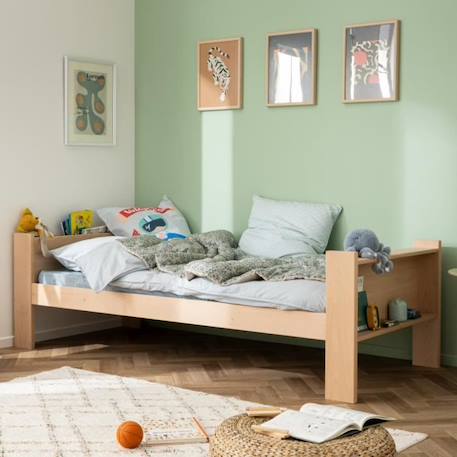 Lit enfant en hêtre naturel 90x190 Arsène BEIGE 1 - vertbaudet enfant 