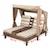 KidKraft - Double chaise longue en bois pour enfant avec auvent - Café BEIGE 5 - vertbaudet enfant 