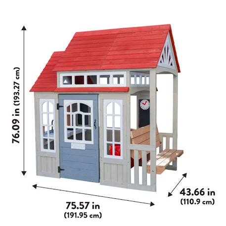 KidKraft - Maisonnette d'extérieur Braewood en bois FSC pour enfant MULTICOLORE 6 - vertbaudet enfant 