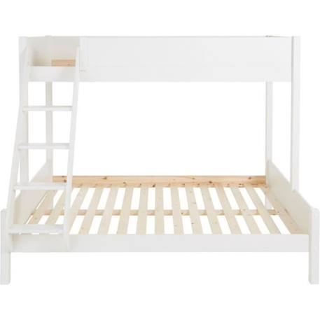 Lit superposé et matelas en pin blanc 90-140x200 Leopold BLANC 3 - vertbaudet enfant 