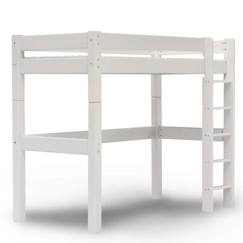Chambre et rangement-Chambre-Lit mezzanine échelle droite en pin blanc 90x200 Lilja