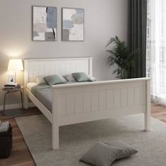 Chambre et rangement-Chambre-Lit en pin blanc 140x190 Arthur