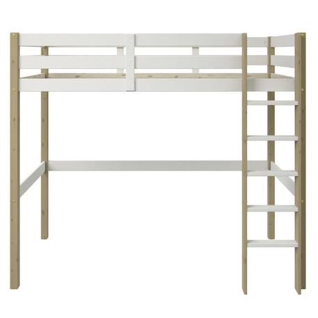 Lit mezzanine en pin blanc et bois 90x200 Arthur BLANC 2 - vertbaudet enfant 