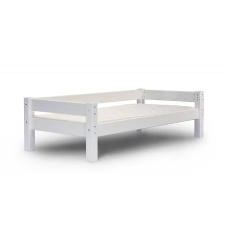 Lit mi-hauteur en pin blanc 90x200 Lilja - ALFRED & COMPAGNIE - A lattes - Bois massif BLANC 3 - vertbaudet enfant 