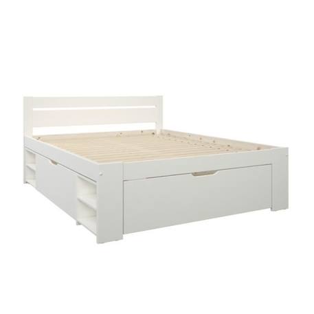 Lit multi-rangements en pin blanc 140x200 Arthur BLANC 4 - vertbaudet enfant 