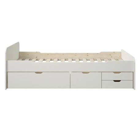 Lit multi-rangements en pin blanc 90x200 Basile BLANC 4 - vertbaudet enfant 