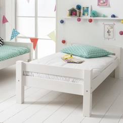 Chambre et rangement-Lit avec sommier en pin blanc 90x200 Lilja