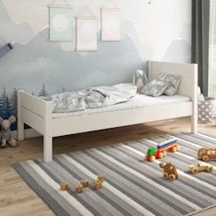 Chambre et rangement-Chambre-Lit enfant en pin blanc 90x200 Achille