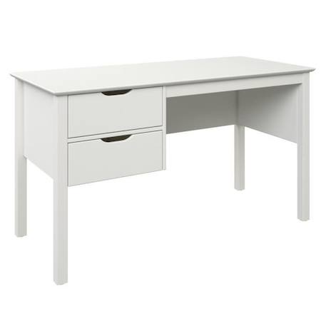 Bureau à deux tiroirs en pin blanc 75x135 Leopold BLANC 3 - vertbaudet enfant 