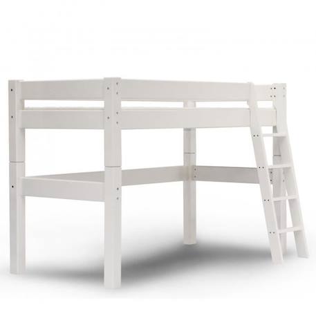 Lit mi-hauteur en pin blanc 90x200 Lilja - ALFRED & COMPAGNIE - A lattes - Bois massif BLANC 1 - vertbaudet enfant 