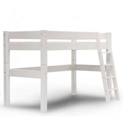 Chambre et rangement-Chambre-Lit mi-hauteur en pin blanc 90x200 Lilja