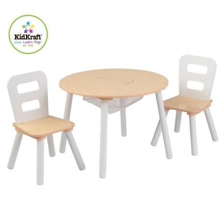 KIDKRAFT Table Ronde + 2 Chaises BEIGE 2 - vertbaudet enfant 