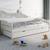 Lit avec lit gigogne et matelas en pin blanc 90x200 Arthur BLANC 1 - vertbaudet enfant 