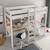 Lit mezzanine avec bureau en pin blanc 90x200 Basile BLANC 3 - vertbaudet enfant 