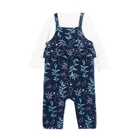 Ensemble salopette bébé en molleton et t-shirt Paloma BLEU 2 - vertbaudet enfant 