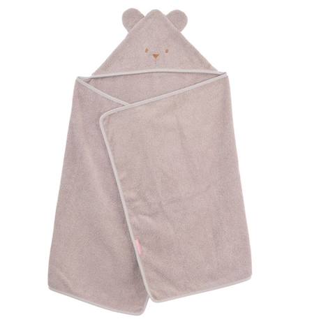 Cape de bain à oreilles Ourson - lilas VIOLET 4 - vertbaudet enfant 