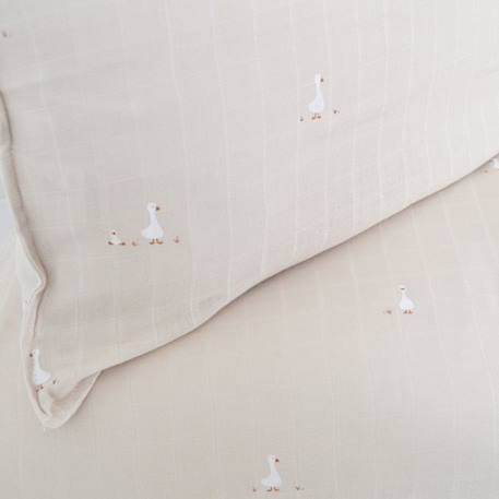 Parure de lit 100x140 cm en gaze de coton bio* Nils BEIGE 3 - vertbaudet enfant 