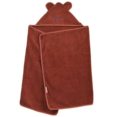 Cape de bain à oreilles Ourson - tonka MARRON 4 - vertbaudet enfant 