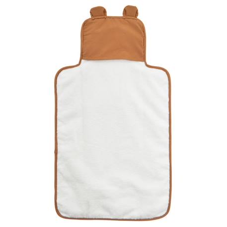 Tapis à langer de voyage en coton bio* Ourson - caramel MARRON 4 - vertbaudet enfant 