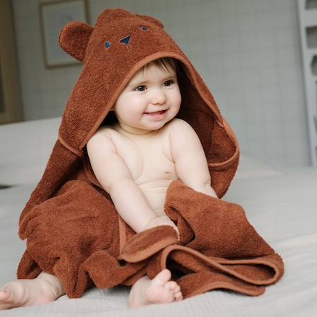 Cape de bain à oreilles Ourson - tonka MARRON 3 - vertbaudet enfant 