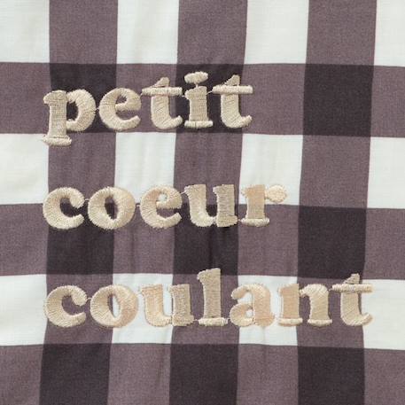 Bavoir élastiqué coton bio* Petit cœur coulant MARRON 2 - vertbaudet enfant 