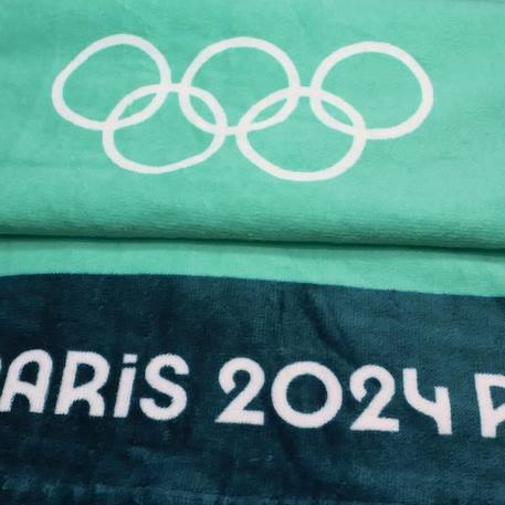 Drap de plage imprimé 100% coton, PARIS 2024 JEUX OLYMPIQUES VAINQUEUR BLEU 3 - vertbaudet enfant 