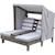 KidKraft - Double chaise longue en bois pour enfant avec auvent - Gris GRIS 1 - vertbaudet enfant 